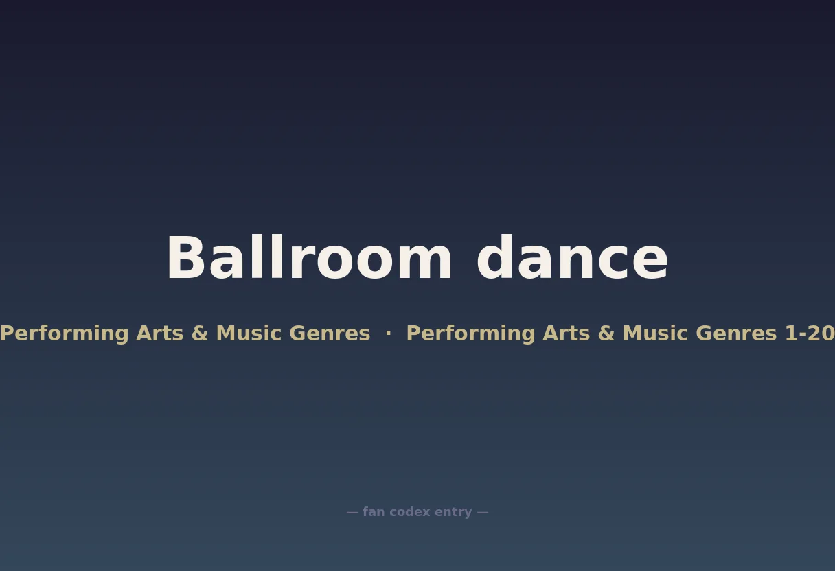 Ballroom dance