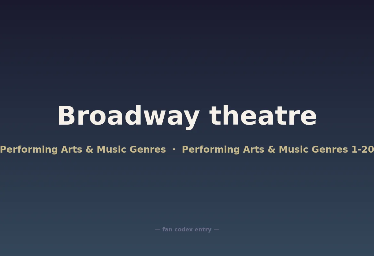 Broadway theatre